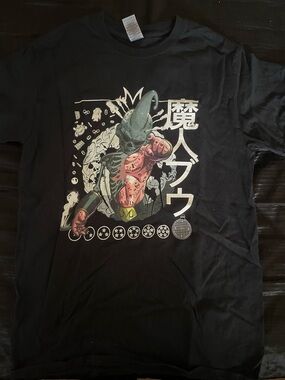 DBZ-Graphic Alien Fighter Tee with Japanese Characters